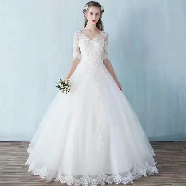2023 new pattern long sleeves dress beads and pearls decoration luxury elegant wedding gowns super draped and pastels tiers crystal ruffle, White
2023 new pattern long sleeves dress beads and pearls decoration luxury elegant wedding gowns super draped and pastels tiers crystal ruffle, White