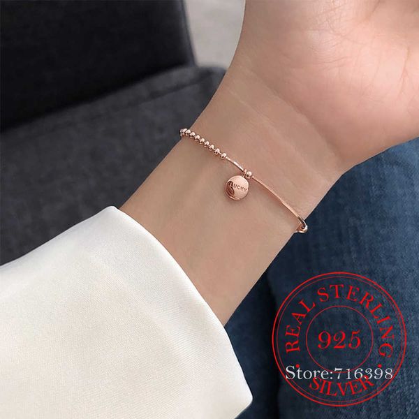 beaded strands 925 sterling silver beads bracelet bangle adjustable lucky bracelet women fine jewelry accessories l221012, Black
beaded strands 925 sterling silver beads bracelet bangle adjustable lucky bracelet women fine jewelry accessories l221012, Black
