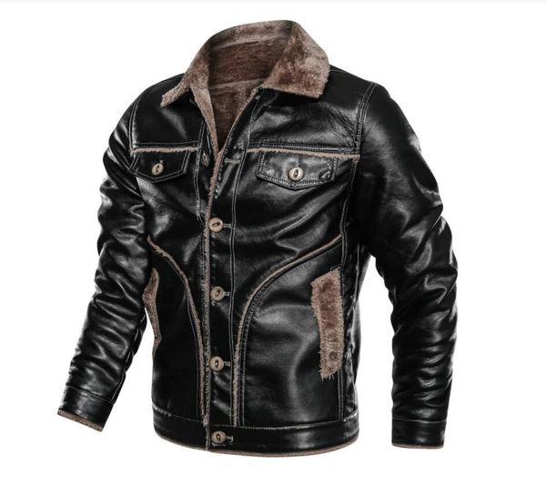 winter thick fleece jacket men leather jacket male fur cashmere lined fashion warm outwear coats vintage style plus size 7xl 8xl ssha7ddbl88, Black
winter thick fleece jacket men leather jacket male fur cashmere lined fashion warm outwear coats vintage style plus size 7xl 8xl ssha7ddbl88, Black
