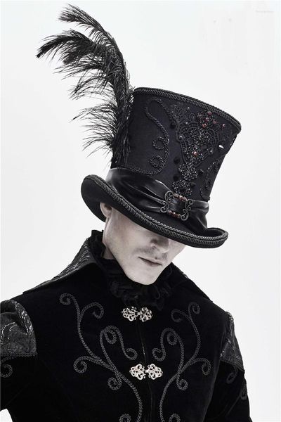 wide brim hats gothic vintage hat men steampunk cosplay punk party caps feather decoration drop, Blue;gray
wide brim hats gothic vintage hat men steampunk cosplay punk party caps feather decoration drop, Blue;gray