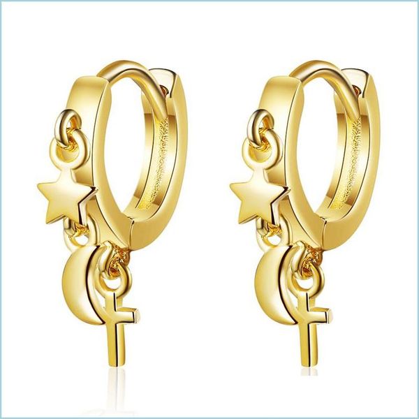 hoop huggie 925 sterling sier new woman fashion jewelry simple star moon cross golden earrings drop delivery 2022 earring dhyta, Golden;silver
hoop huggie 925 sterling sier new woman fashion jewelry simple star moon cross golden earrings drop delivery 2022 earring dhyta, Golden;silver