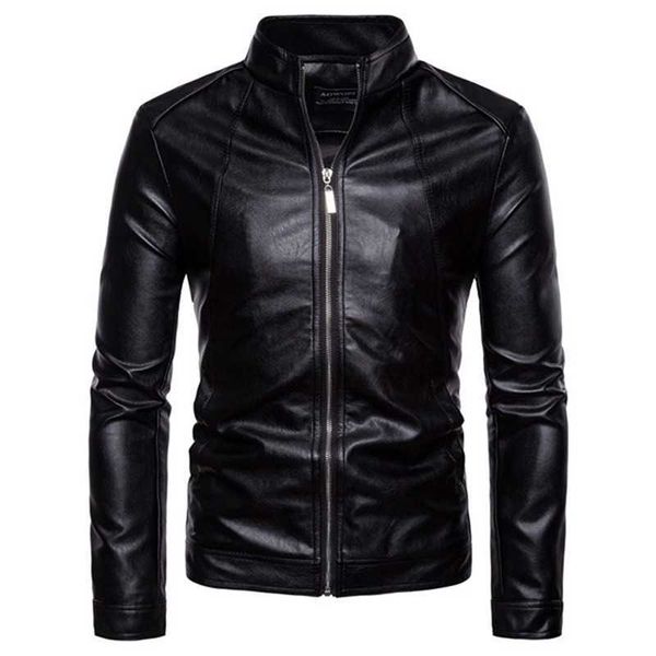 men's leather faux fashion jackets motorcycle stand collar zipper pockets male pu coats biker outerwear mens coat, Black
men's leather faux fashion jackets motorcycle stand collar zipper pockets male pu coats biker outerwear mens coat, Black