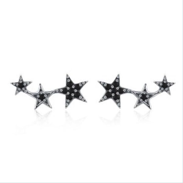 stud sterling sier woman delicate star cubic zirconia earrings female fine jewelry for valentines day gift 732 z2 drop delivery 2022 e dhp8u, Golden;silver