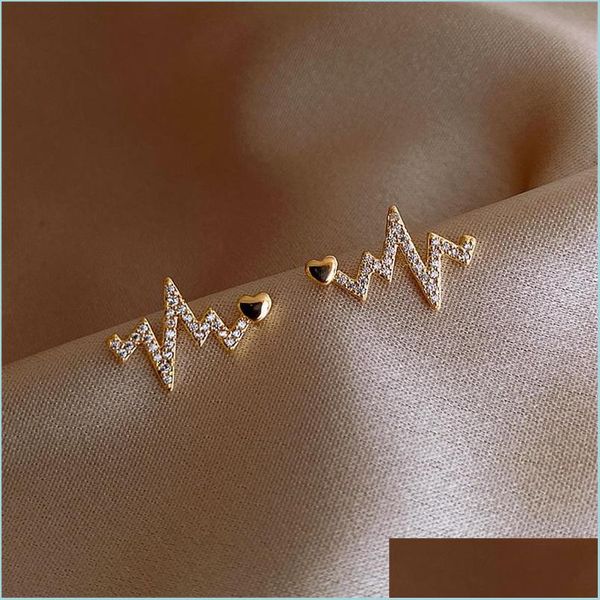 stud kpop small earrings heartbeat graph crystal for women temperament simple stud korean love irregar fashion jewelry drop delivery dhp26, Golden;silver
stud kpop small earrings heartbeat graph crystal for women temperament simple stud korean love irregar fashion jewelry drop delivery dhp26, Golden;silver