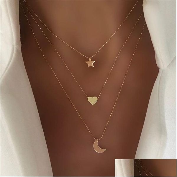 chains gold plated stars moon necklace love shape pendants chain alloy retro necklaces new pattern jewelry accessories drop delivery dhkjv, Silver
chains gold plated stars moon necklace love shape pendants chain alloy retro necklaces new pattern jewelry accessories drop delivery dhkjv, Silver