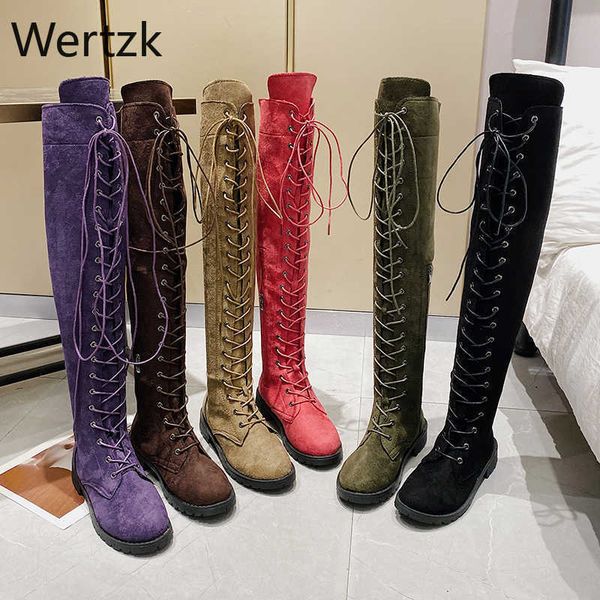 six colors casual women's boots low heels flock winter over knee boots for woman 2020 lace up fashion female thigh high boots 221016, Black
six colors casual women's boots low heels flock winter over knee boots for woman 2020 lace up fashion female thigh high boots 221016, Black