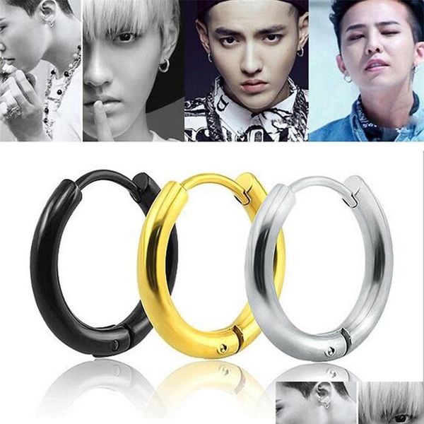 hoop huggie 1pc 10-20mm punk rock black rhodium gold hoop stainless steel circle earring for women men ear ring clip piercing brinco dhczq, Golden;silver
hoop huggie 1pc 10-20mm punk rock black rhodium gold hoop stainless steel circle earring for women men ear ring clip piercing brinco dhczq, Golden;silver