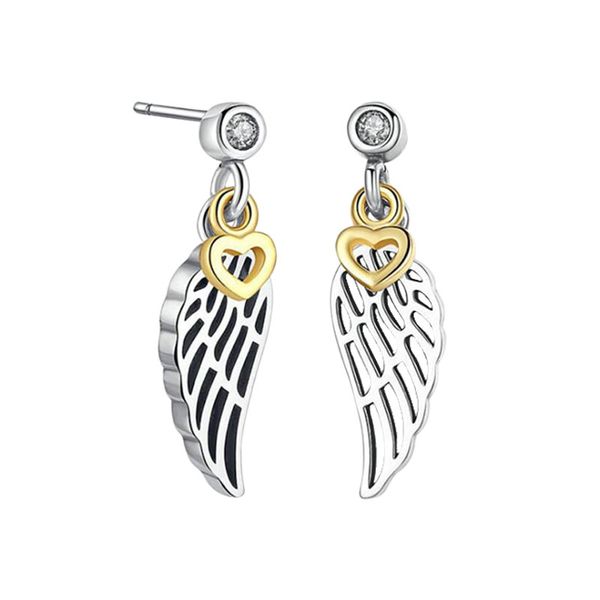 yellow gold plated hearts feather pendant stud earring with original retail box for pandora 925 sterling silver fashion party jewelry earrin, Golden;silver
yellow gold plated hearts feather pendant stud earring with original retail box for pandora 925 sterling silver fashion party jewelry earrin, Golden;silver