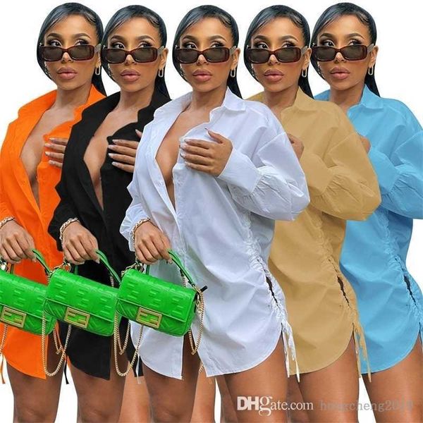 women drawstring shirt dress autumn wear fashion long sleeve loose dresses hollow lace up, Black;gray
women drawstring shirt dress autumn wear fashion long sleeve loose dresses hollow lace up, Black;gray