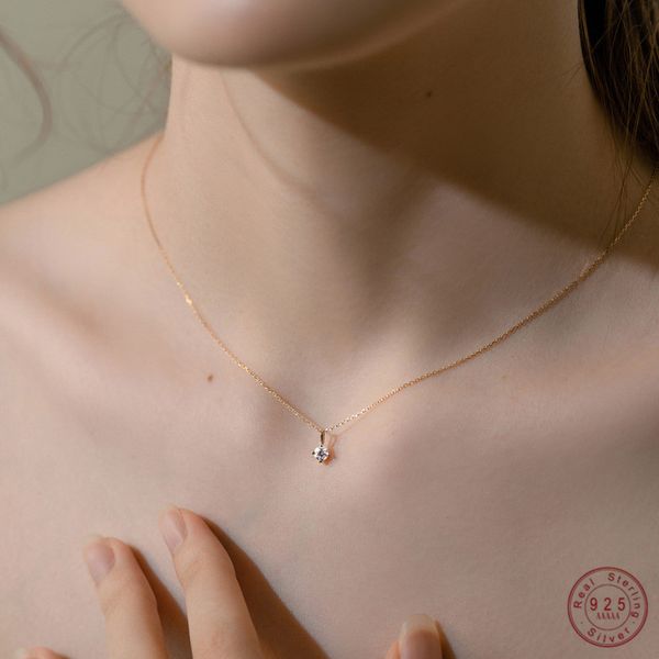 pendant necklaces 925 sterling sier plated 14k necklace classic four claw single zircon clavicle chain for women small exquisite wed smt0l, Silver
pendant necklaces 925 sterling sier plated 14k necklace classic four claw single zircon clavicle chain for women small exquisite wed smt0l, Silver