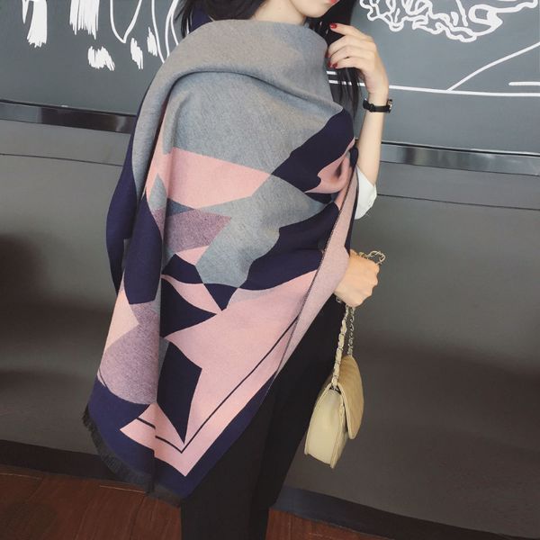 scarfs designer women's winter scarf dual-purpose double-sided korean long scarf m36b, Blue;gray
scarfs designer women's winter scarf dual-purpose double-sided korean long scarf m36b, Blue;gray