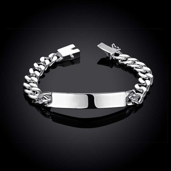 beaded strands italy design classic mens % 925 sterling silver curb cuban link chain bracelets women wrist jewelry lettering gifts jl l22101, Black
beaded strands italy design classic mens % 925 sterling silver curb cuban link chain bracelets women wrist jewelry lettering gifts jl l22101, Black