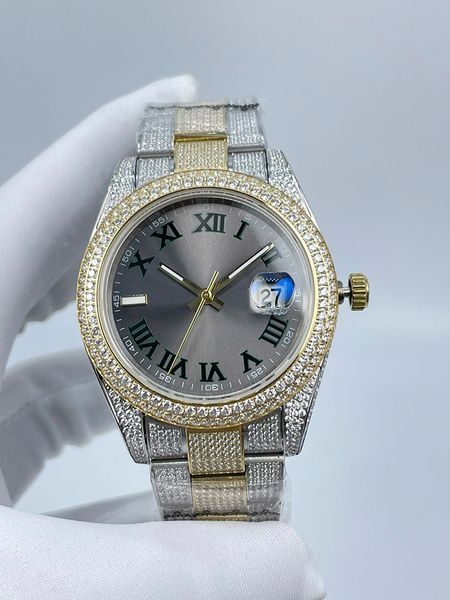mens mechanical watches multifunction luxury full diamond 41mm roma words dail watch with automatic movement and stainless steel case sapphi, Slivery;brown
mens mechanical watches multifunction luxury full diamond 41mm roma words dail watch with automatic movement and stainless steel case sapphi, Slivery;brown