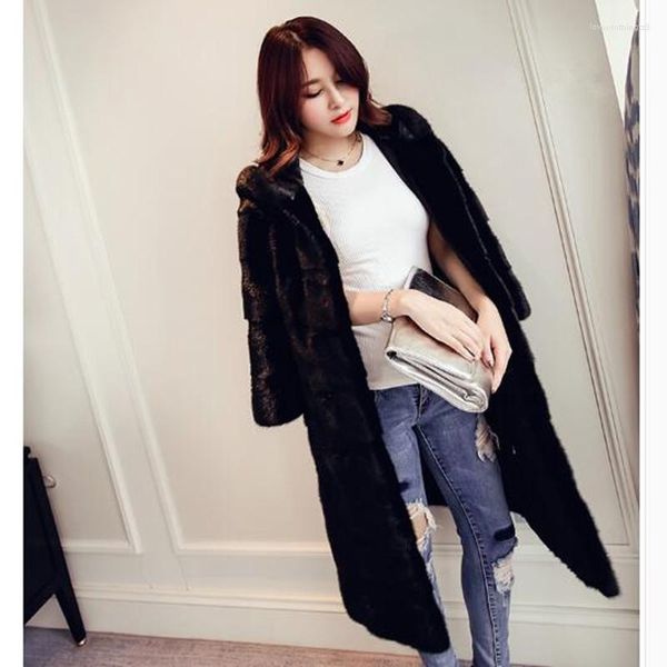 women's fur 2022 winter women faux long coat fashion temperament loose large size warm jacket with cap outerwear cw164, Black
women's fur 2022 winter women faux long coat fashion temperament loose large size warm jacket with cap outerwear cw164, Black