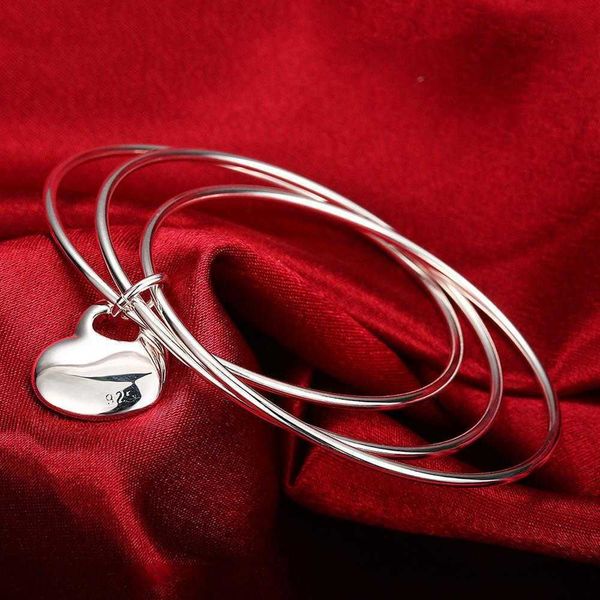 beaded strands popular brands three circles 6.5cm heart bangle 925 sterling silver bracelets for women fashion party couple gifts jewelry l2, Black
beaded strands popular brands three circles 6.5cm heart bangle 925 sterling silver bracelets for women fashion party couple gifts jewelry l2, Black