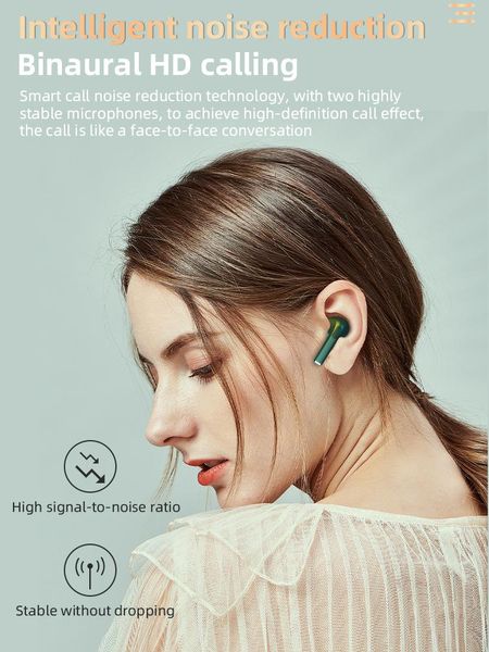 Image of Earphone Patent TWS Wireless Bluetooth Magic Window Headphone Smart Touch Earphones Earbuds In ear type C Charging Port Headset 12