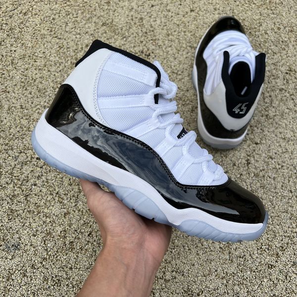 with box 11 11s mens basketball shoes concord 45 white black dark high cut men women trainers sports sneakers 378037-100 og quality 36-47
with box 11 11s mens basketball shoes concord 45 white black dark high cut men women trainers sports sneakers 378037-100 og quality 36-47