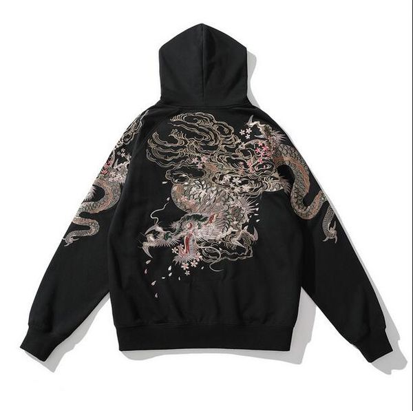 men's hoodies autumn winter new dragon embroidery heavy workers yokosuka men's hoodie sakura coat, Black
men's hoodies autumn winter new dragon embroidery heavy workers yokosuka men's hoodie sakura coat, Black