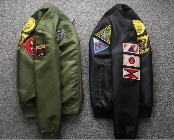 insignia new fall men's jackets plus-size pilots air force baseball jacket men coat mm27llh87, Black;brown
insignia new fall men's jackets plus-size pilots air force baseball jacket men coat mm27llh87, Black;brown