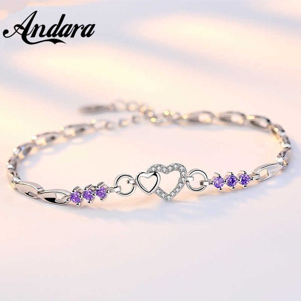 beaded strands new 925 sterling silver bracelet purple crystal zircon heart for woman charm bracelet jewelry gift l221012, Black
beaded strands new 925 sterling silver bracelet purple crystal zircon heart for woman charm bracelet jewelry gift l221012, Black