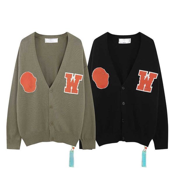 22ss off knitted sweater designer hoodie men's letters lovers loose button cardigan coat v-neck embroidery fashion long sleeve, White;black
22ss off knitted sweater designer hoodie men's letters lovers loose button cardigan coat v-neck embroidery fashion long sleeve, White;black
