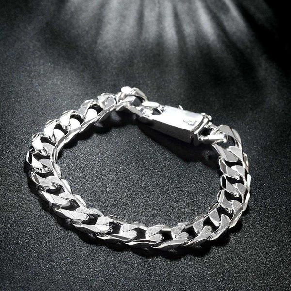 beaded strands 925 sterling silver classic 10mm classic chain bracelets for women man wedding party holiday gifts fashion jewelry l221012, Black
beaded strands 925 sterling silver classic 10mm classic chain bracelets for women man wedding party holiday gifts fashion jewelry l221012, Black