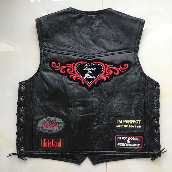 men's spring and autumn new street sleeveless vest sheepskin motorcycle riding letter embroidery badge jacket foreign trade, Black;white
men's spring and autumn new street sleeveless vest sheepskin motorcycle riding letter embroidery badge jacket foreign trade, Black;white
