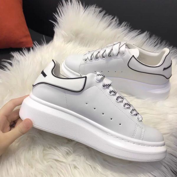 designer sneaker shoes white leather platform lace up round skate outdoor walking flat low 35-45 size men women, Black
designer sneaker shoes white leather platform lace up round skate outdoor walking flat low 35-45 size men women, Black