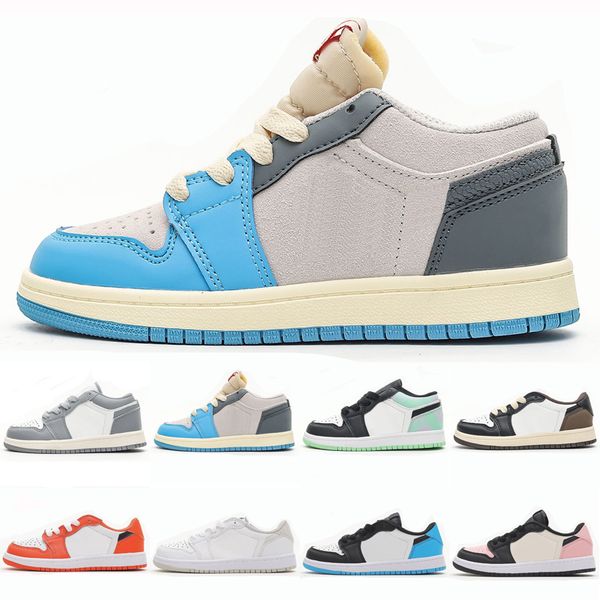 jumpman 1 1s low kids basketball shoes university blue bred pink unc grey olive black white vintage grey boy girls children designer sneaker
jumpman 1 1s low kids basketball shoes university blue bred pink unc grey olive black white vintage grey boy girls children designer sneaker