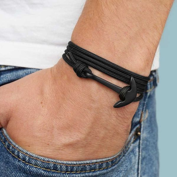 beaded strands classic 2020 anchor leather bracelet for men vintage multilayer rope chain men bracelet jewelry gift hombre pulsera l221012, Black
beaded strands classic 2020 anchor leather bracelet for men vintage multilayer rope chain men bracelet jewelry gift hombre pulsera l221012, Black