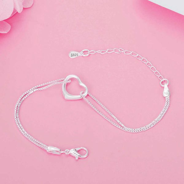 beaded strands new classic 925 sterling silver charm heart bracelet for women fashion designer party wedding accessories jewelry christmas g, Black
beaded strands new classic 925 sterling silver charm heart bracelet for women fashion designer party wedding accessories jewelry christmas g, Black