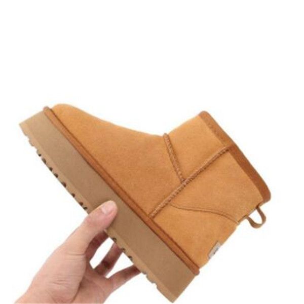 classic mini platform boots designer women men snow boots real leather thick bottom brown slip-on australia australian booties winter bottes, Black
classic mini platform boots designer women men snow boots real leather thick bottom brown slip-on australia australian booties winter bottes, Black