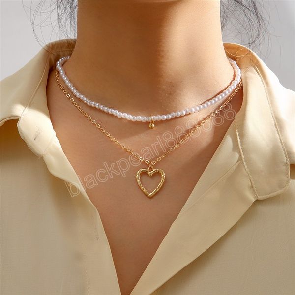 elegant big white imitation pearl bead necklace for women gold color heart pendant sweet wedding party jewelry collier femme, Silver
elegant big white imitation pearl bead necklace for women gold color heart pendant sweet wedding party jewelry collier femme, Silver