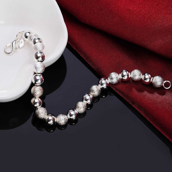 beaded strands street fashion 8mm frosted beads 925 sterling silver bracelet for woman man wedding party fine gifts noble jewelry l221012, Black
beaded strands street fashion 8mm frosted beads 925 sterling silver bracelet for woman man wedding party fine gifts noble jewelry l221012, Black