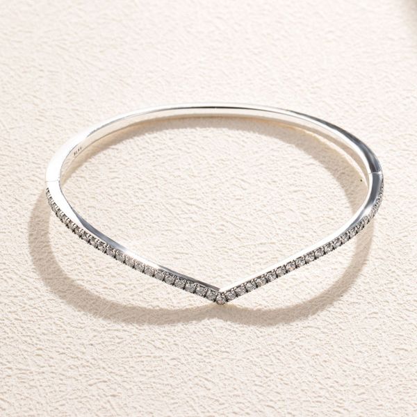 sparkling cz diamond wishbone bangle bracelet with original box for pandora 925 sterling silver wedding jewelry for women girls engagement b, Black
sparkling cz diamond wishbone bangle bracelet with original box for pandora 925 sterling silver wedding jewelry for women girls engagement b, Black