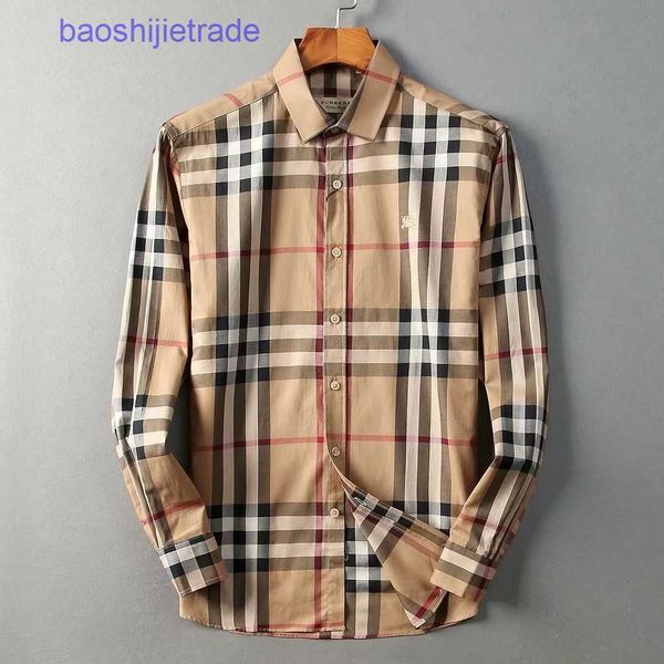 designer casual men shirts brand burbely online shop three standard men's long sleeve plaid embroidered warhor, White;black
designer casual men shirts brand burbely online shop three standard men's long sleeve plaid embroidered warhor, White;black