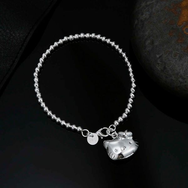 beaded strands popular brands 925 sterling silver kitty cat bracelets for women fashion luxury designer jewelry party wedding accessories gi, Black
beaded strands popular brands 925 sterling silver kitty cat bracelets for women fashion luxury designer jewelry party wedding accessories gi, Black