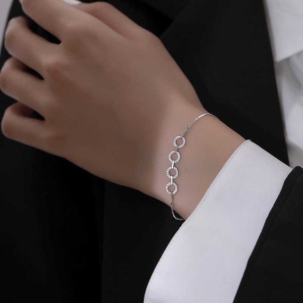 beaded strands 925 stamped silver color new bracelet for women fashion crystal circle charms chain bracelets lucky jewelry gift pulseras muj, Black
beaded strands 925 stamped silver color new bracelet for women fashion crystal circle charms chain bracelets lucky jewelry gift pulseras muj, Black