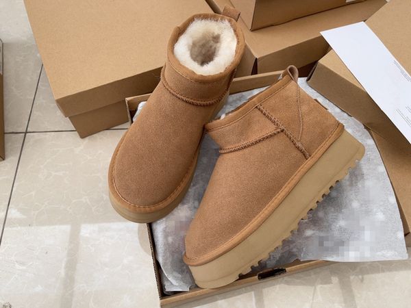 2022 new arrival winter ultra mini platform boot designer ankle snow fur boot brown australia warm booties for woman real leather, Black
2022 new arrival winter ultra mini platform boot designer ankle snow fur boot brown australia warm booties for woman real leather, Black
