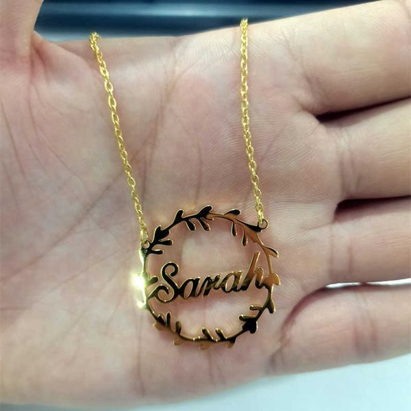 pendant necklaces personalized cute wreath name necklace fashion jewelry stainless steel circle nameplate necklace gifts for friends l221011, Silver
pendant necklaces personalized cute wreath name necklace fashion jewelry stainless steel circle nameplate necklace gifts for friends l221011, Silver