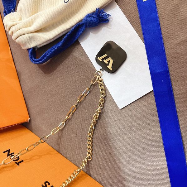 brand 18k gold plated stainless steel necklaces choker square letter pendant statement fashionable famous womens long necklace chain wedding, Silver
brand 18k gold plated stainless steel necklaces choker square letter pendant statement fashionable famous womens long necklace chain wedding, Silver