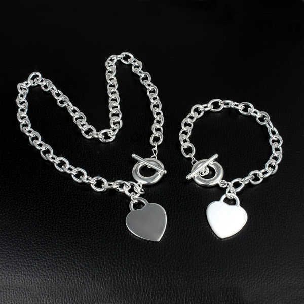beaded strands korean romantic love heart card pendant 925 sterling silver necklace bracelets jewelry set for women fashion party wedding gi, Black
beaded strands korean romantic love heart card pendant 925 sterling silver necklace bracelets jewelry set for women fashion party wedding gi, Black