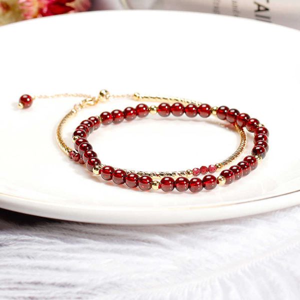 beaded strands exquisite 14k gold filled wine red natural garnet beaded bracelets for women female lucky fashion jewelry christmas gifts ybr, Black
beaded strands exquisite 14k gold filled wine red natural garnet beaded bracelets for women female lucky fashion jewelry christmas gifts ybr, Black