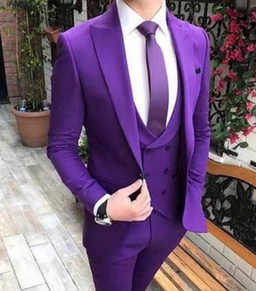 excellent purple groom tuxedos peak lapel slim fit groomsmen wedding dress excellent man jacket blazer 3 piece, Black;gray
excellent purple groom tuxedos peak lapel slim fit groomsmen wedding dress excellent man jacket blazer 3 piece, Black;gray