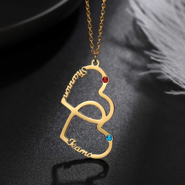 pendant necklaces personalized double name necklace custom birthstone heart name pendant stainless steel jewelry graduation season sister gi, Silver
pendant necklaces personalized double name necklace custom birthstone heart name pendant stainless steel jewelry graduation season sister gi, Silver