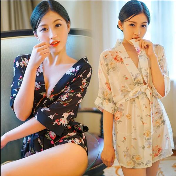 japanese kimono printed chiffon robe cardigan pajamas ultrathin transparent lingerie women extremely seductive, Red;black
japanese kimono printed chiffon robe cardigan pajamas ultrathin transparent lingerie women extremely seductive, Red;black