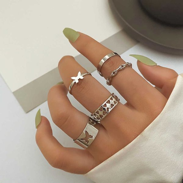 cluster rings kisswife new trendy silver color metal rings set for women chain butterfly geometric finger ring 2022 punk fashion jewelry gif, Golden;silver
cluster rings kisswife new trendy silver color metal rings set for women chain butterfly geometric finger ring 2022 punk fashion jewelry gif, Golden;silver