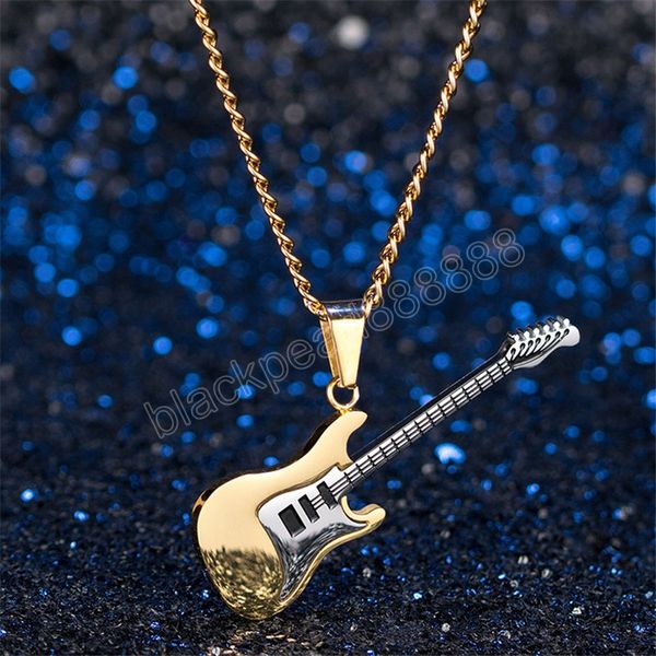 hip hop gold black silver color necklace men women fashion stainless steel music guitar pendant jewelry chain necklace bijoux gift
hip hop gold black silver color necklace men women fashion stainless steel music guitar pendant jewelry chain necklace bijoux gift