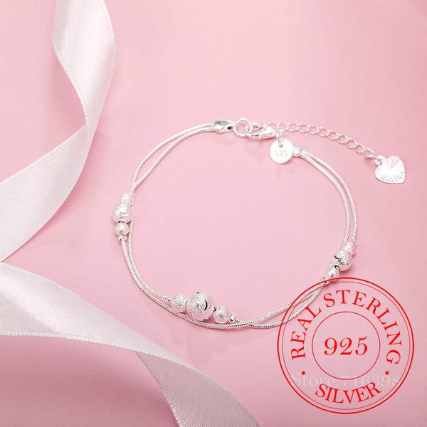beaded strands new fashion double layer lucky ball 925 sterling silver jewelry personality sweet transfer beads bracelets for women l221012, Black
beaded strands new fashion double layer lucky ball 925 sterling silver jewelry personality sweet transfer beads bracelets for women l221012, Black