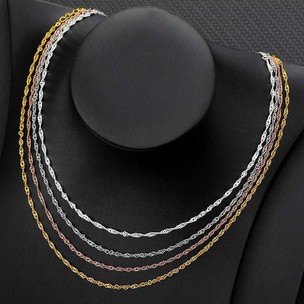 pendant necklaces stainless steel 2mm width water wave chain necklaces for girl women fashion slim clavicle chain choker necklace jewelry gi, Silver
pendant necklaces stainless steel 2mm width water wave chain necklaces for girl women fashion slim clavicle chain choker necklace jewelry gi, Silver